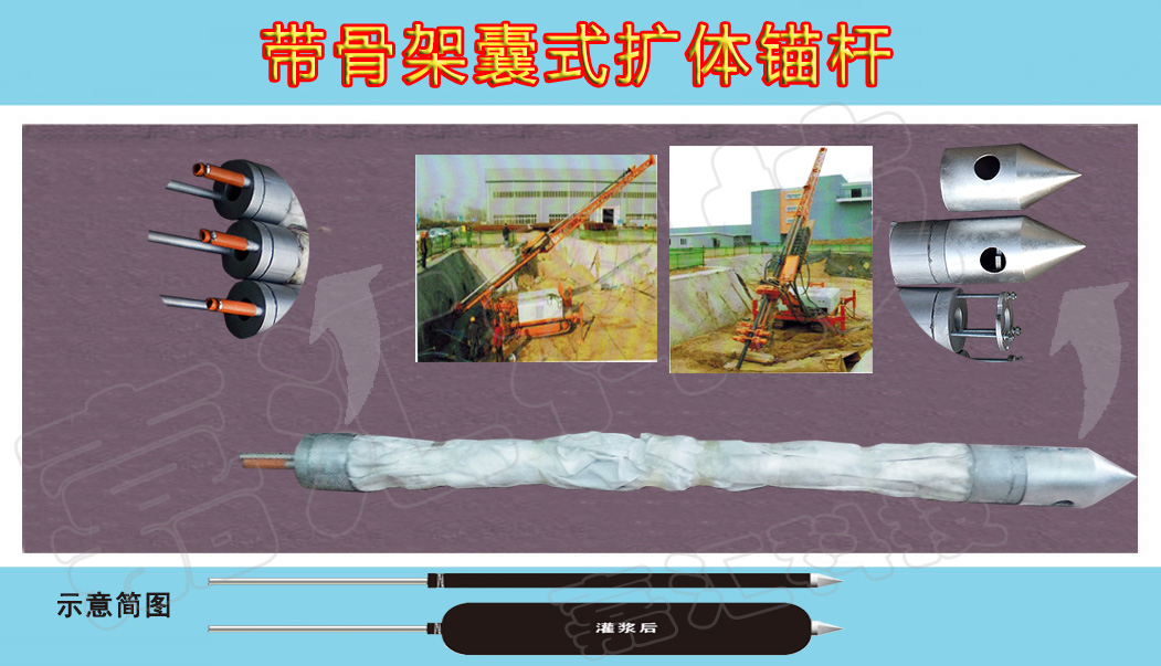 嘉匯新增**帶骨架囊式擴(kuò)體錨桿